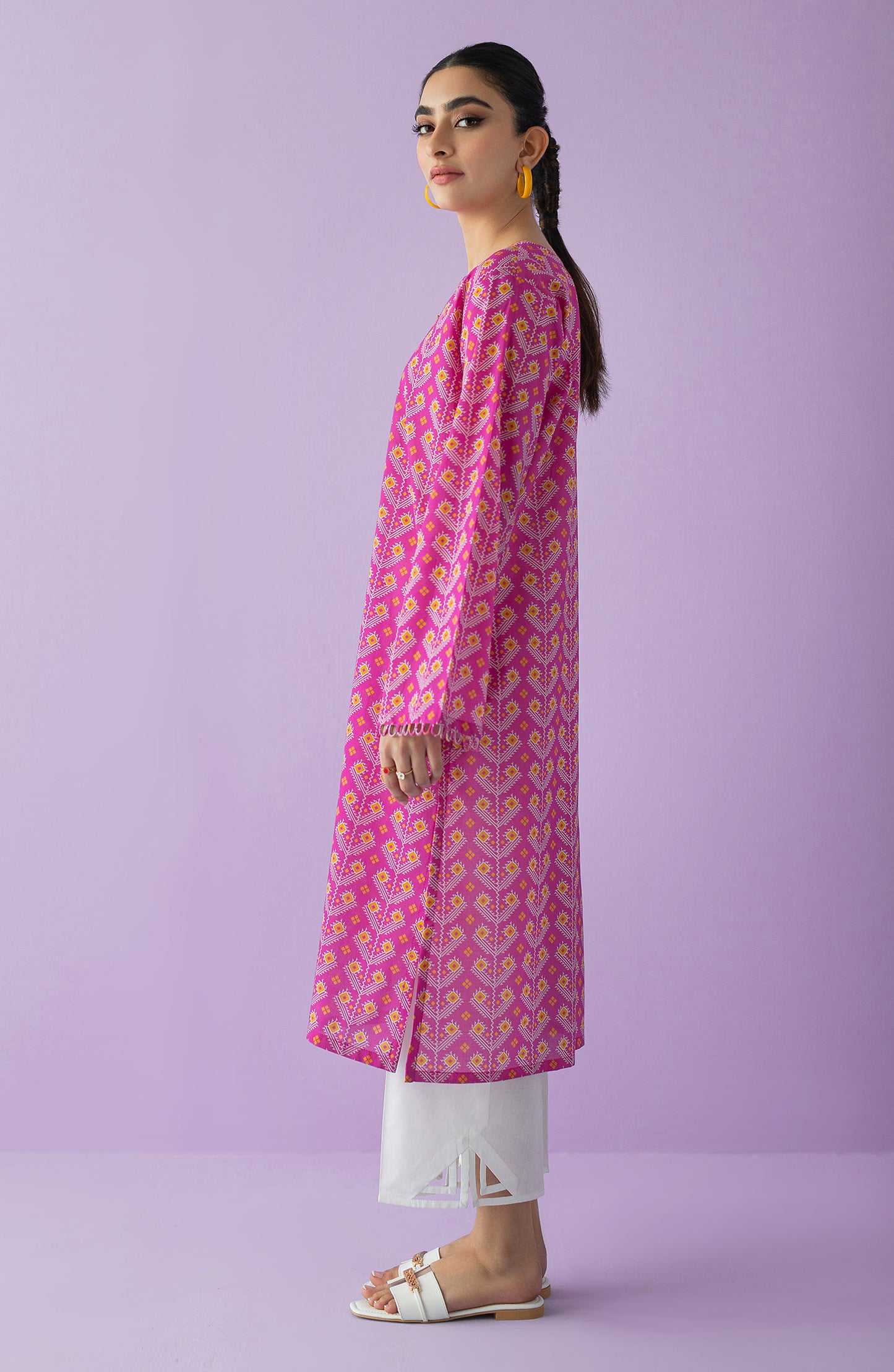 HCS-23-025/U PINK LAWN SCSHIRT UNSTITCHED SHIRT