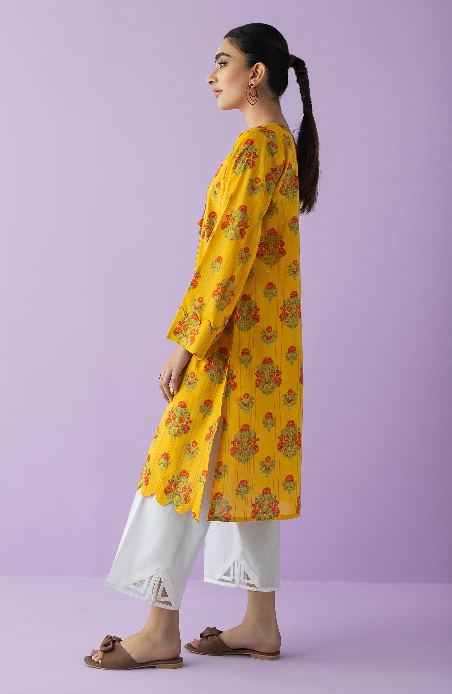 HCS-23-001/U YELLOW LAWN SCSHIRT UNSTITCHED SHIRT