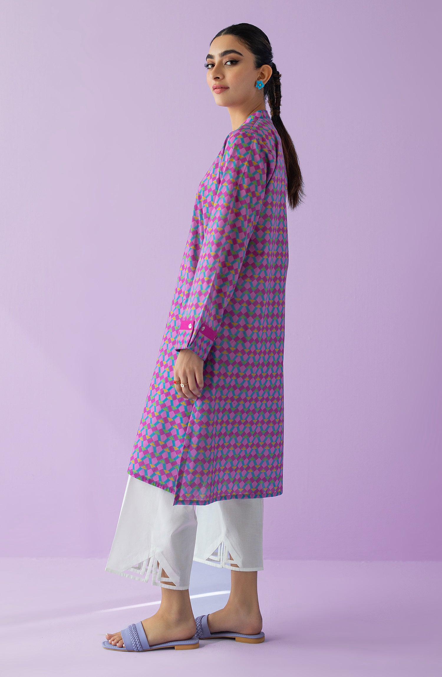 HCS-23-017/U PINK LAWN SCSHIRT UNSTITCHED SHIRT