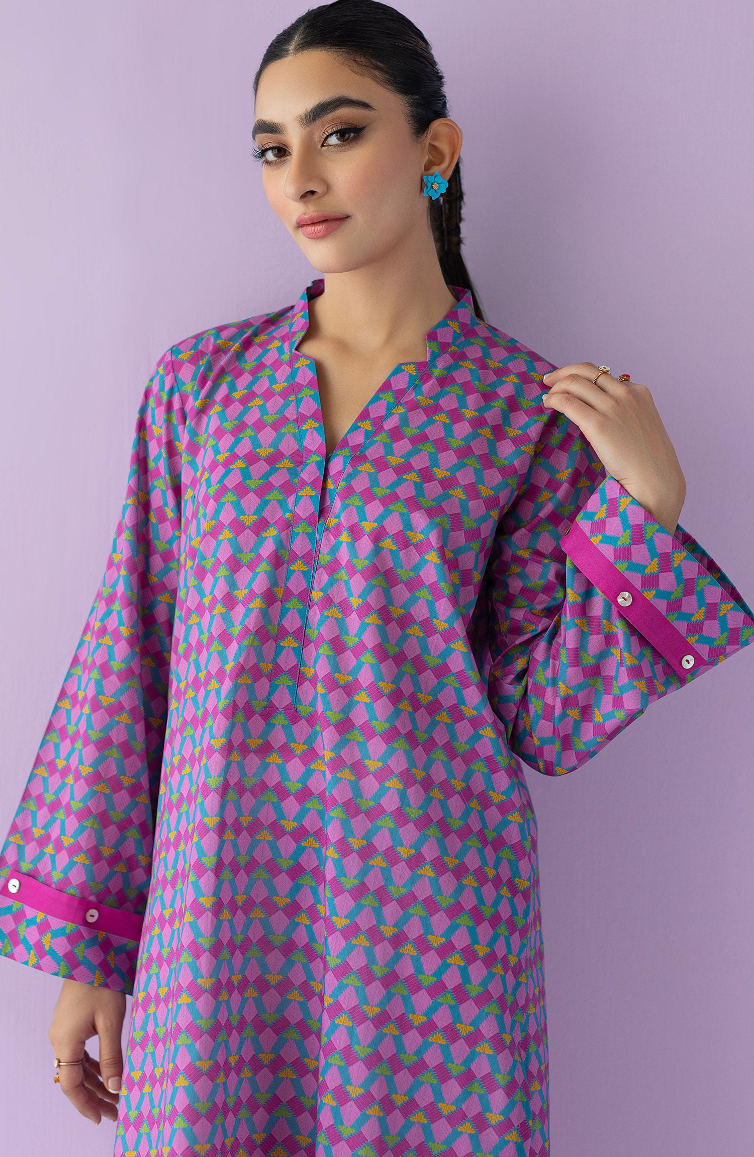 HCS-23-017/U PINK LAWN SCSHIRT UNSTITCHED SHIRT