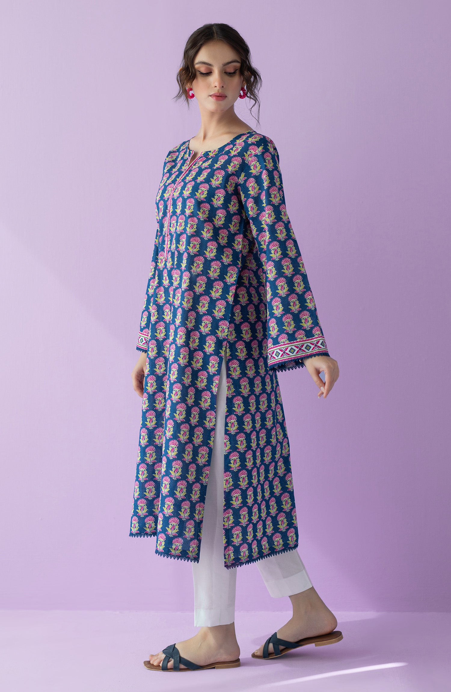 HCS-23-012/S BLUE LAWN SCSHIRT READY TO WEAR SHIRT