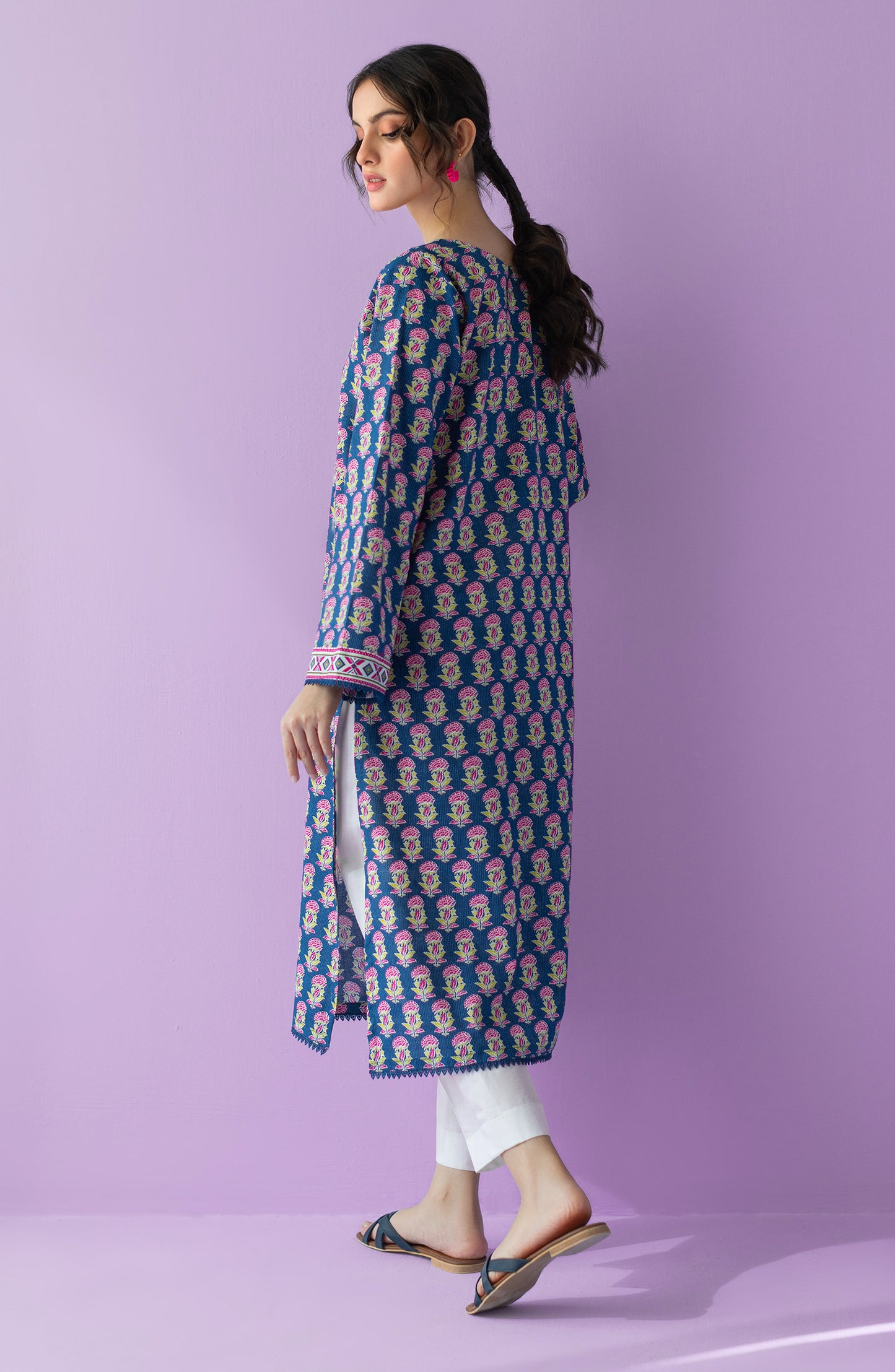 HCS-23-012/S BLUE LAWN SCSHIRT READY TO WEAR SHIRT