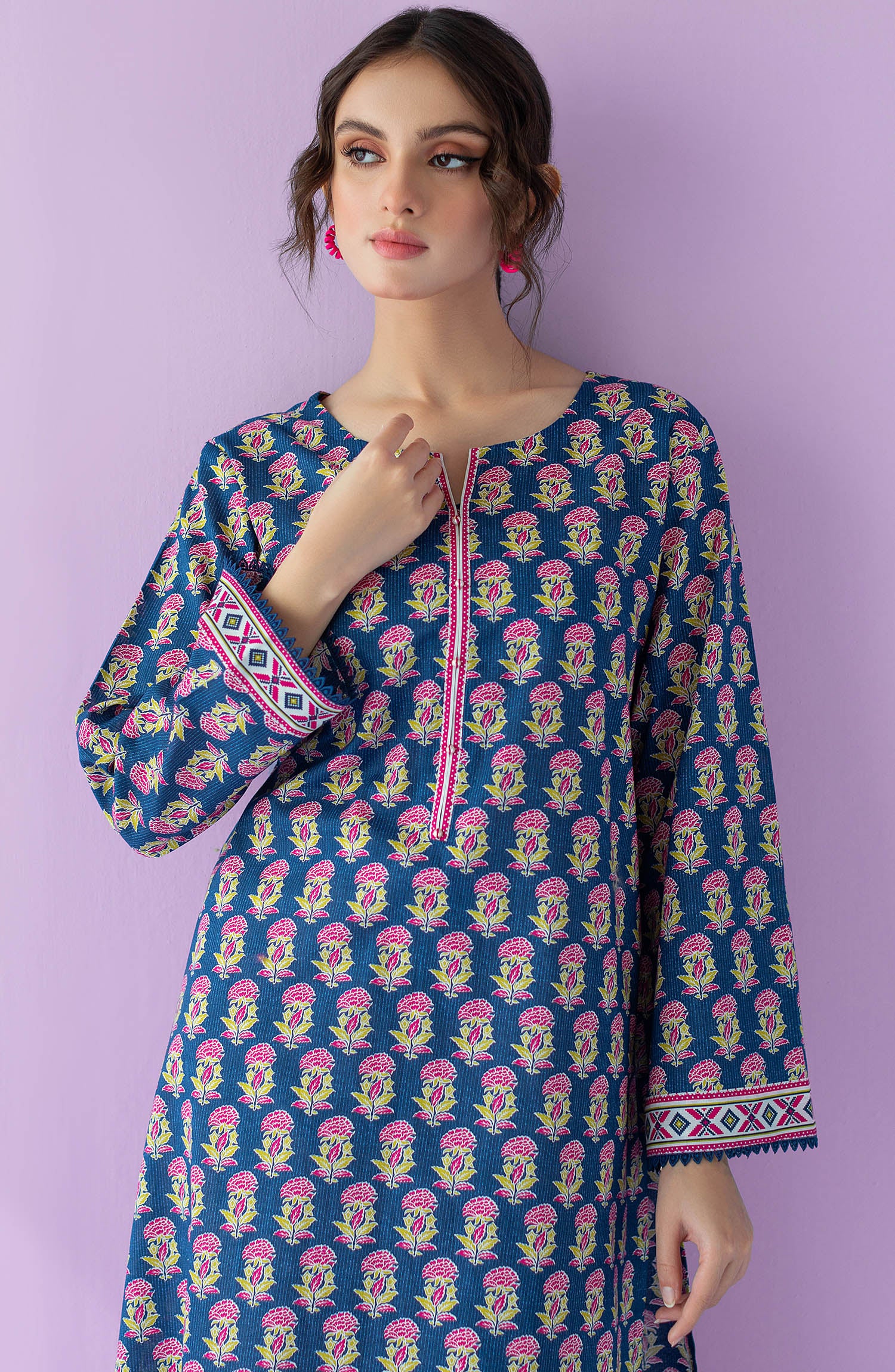 HCS-23-012/S BLUE LAWN SCSHIRT READY TO WEAR SHIRT