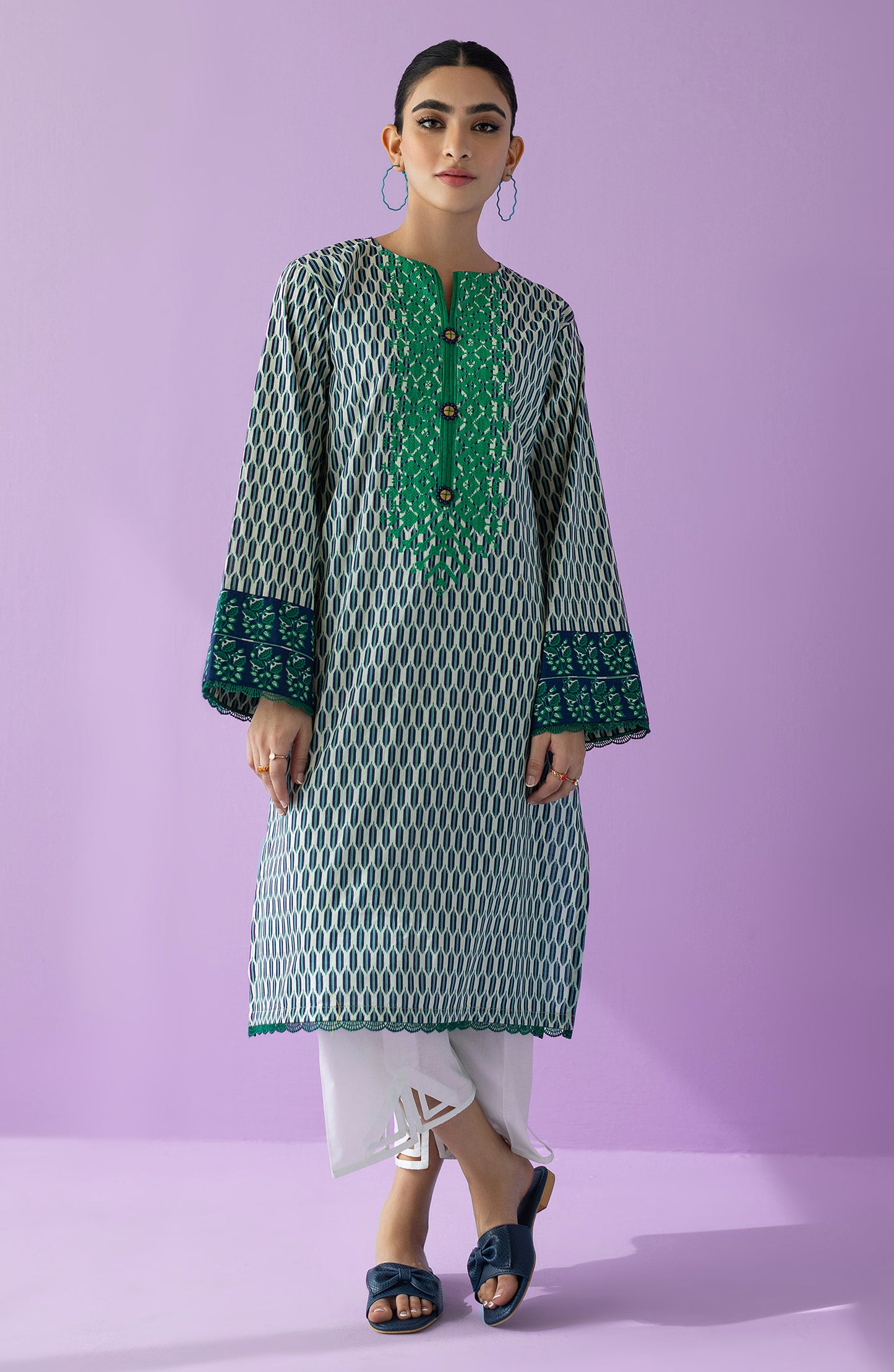 HCS-23-006/U BLUE LAWN SCSHIRT UNSTITCHED SHIRT