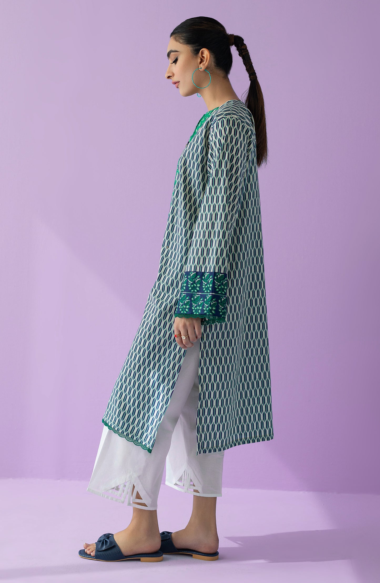 HCS-23-006/U BLUE LAWN SCSHIRT UNSTITCHED SHIRT