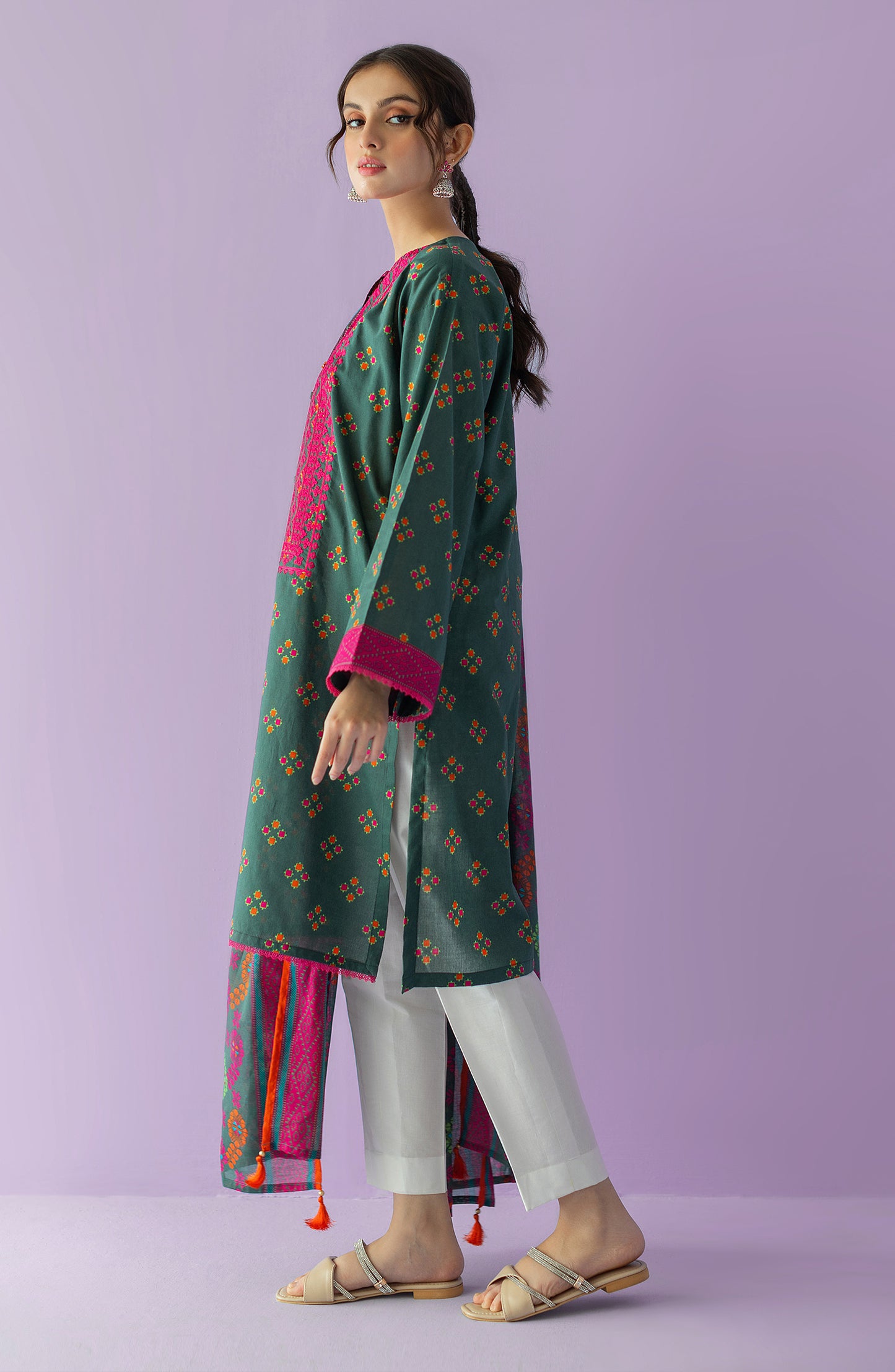 NRDS-23-011/S GREEN LAWN  READY TO WEAR SHIRT DUPATTA