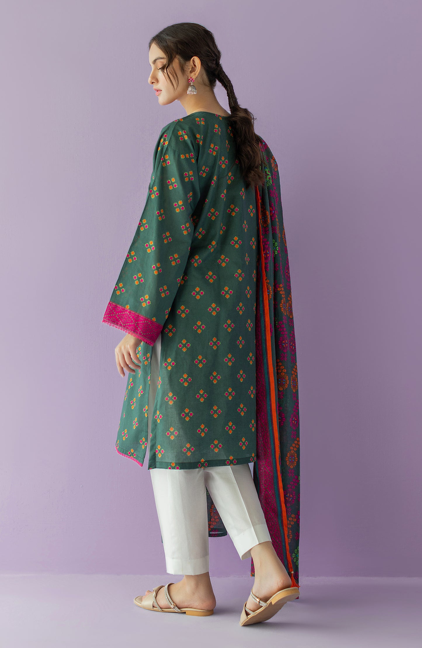 NRDS-23-011/S GREEN LAWN  READY TO WEAR SHIRT DUPATTA