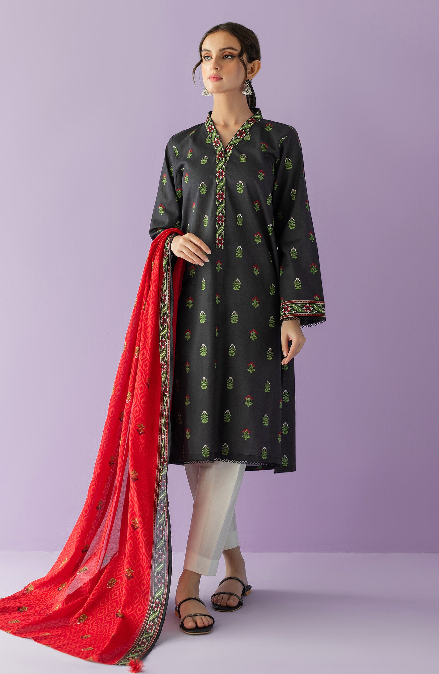 NRDS-23-032/U D. GREY LAWN  UNSTITCHED SHIRT DUPATTA