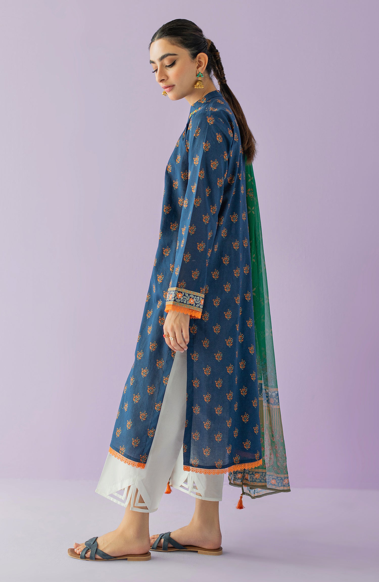 NRDS-23-021/S BLUE LAWN  READY TO WEAR SHIRT DUPATTA