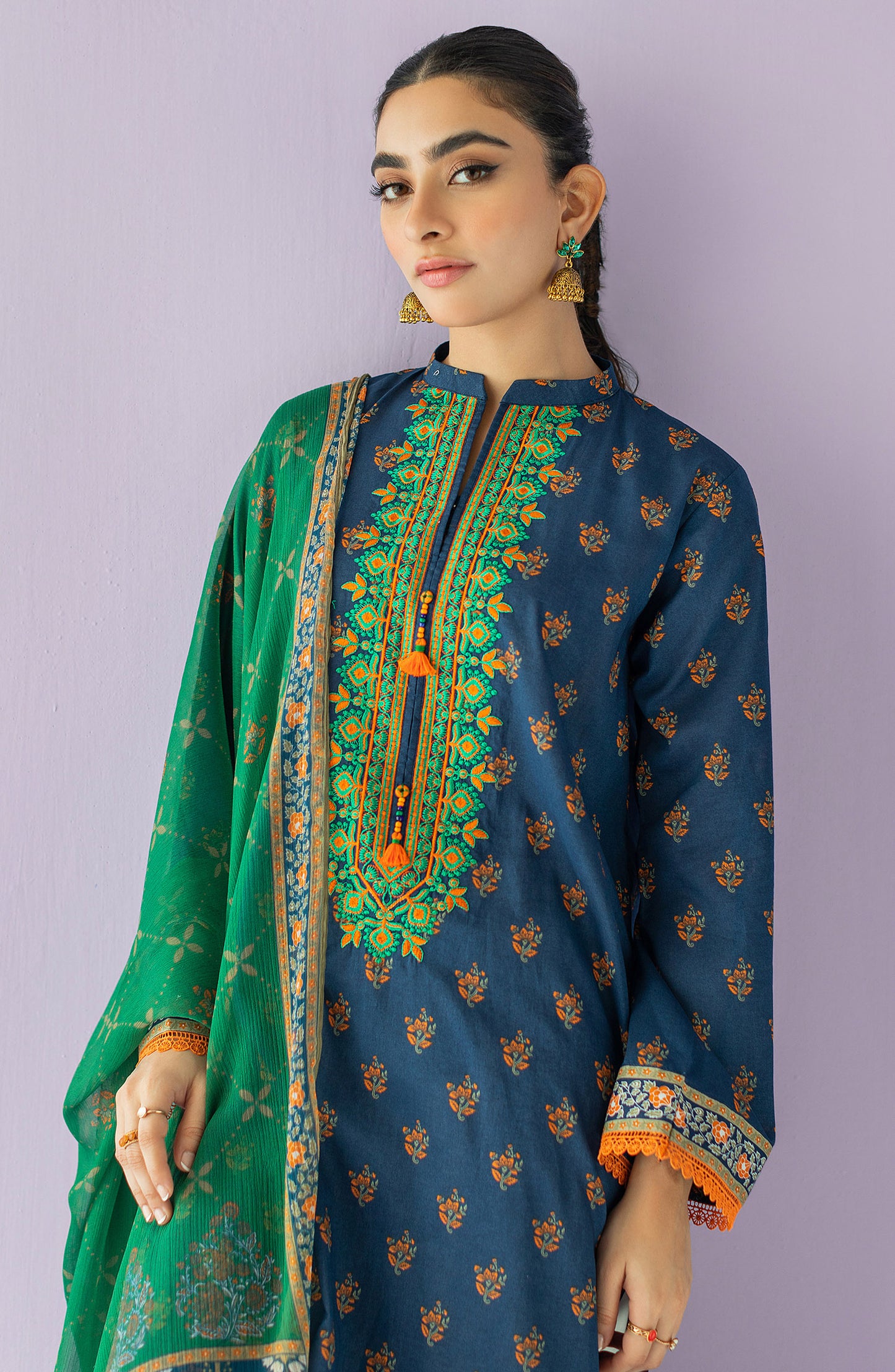NRDS-23-021/S BLUE LAWN  READY TO WEAR SHIRT DUPATTA