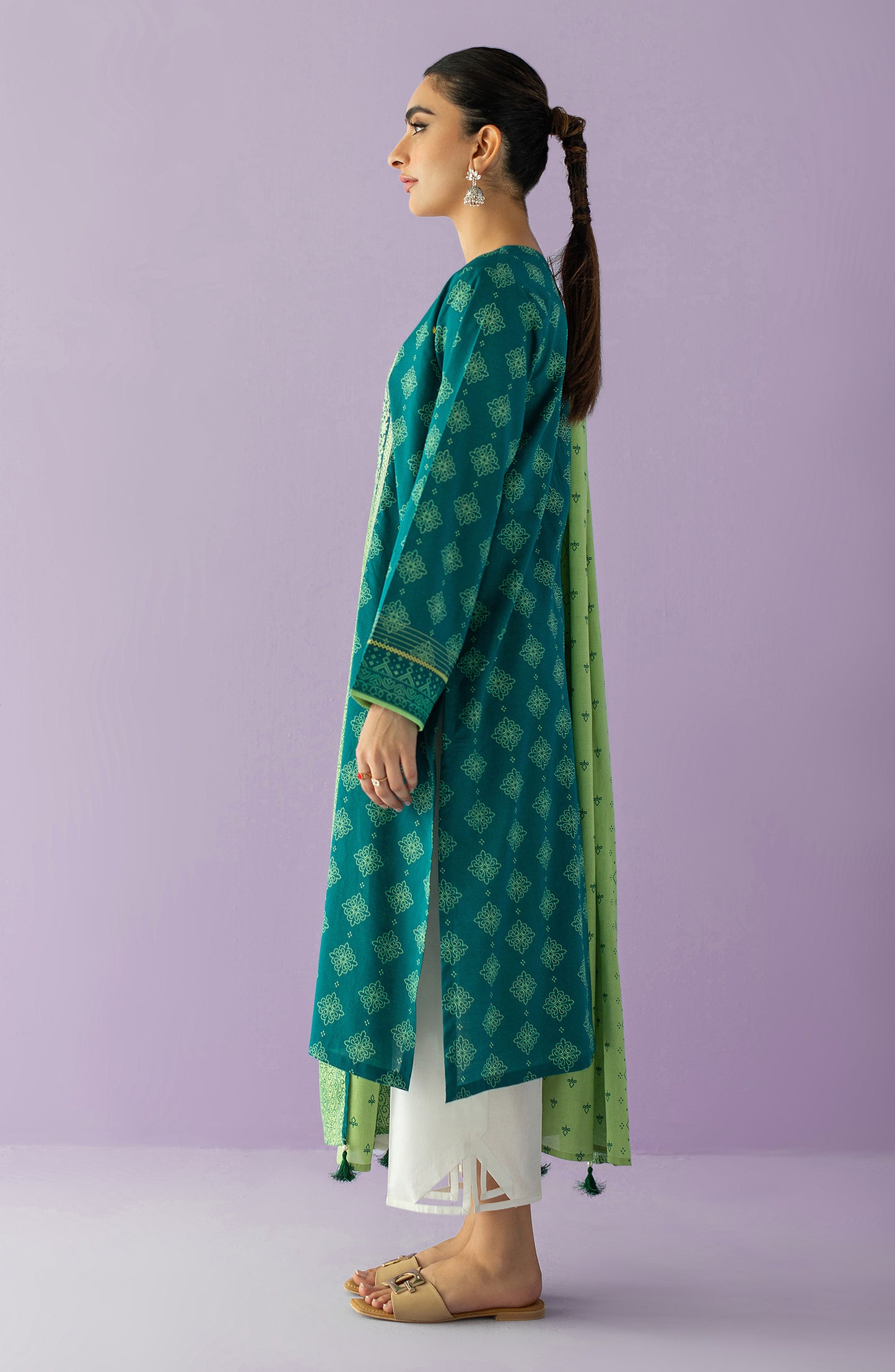 NRDS-23-007/S GREEN LAWN  READY TO WEAR SHIRT DUPATTA