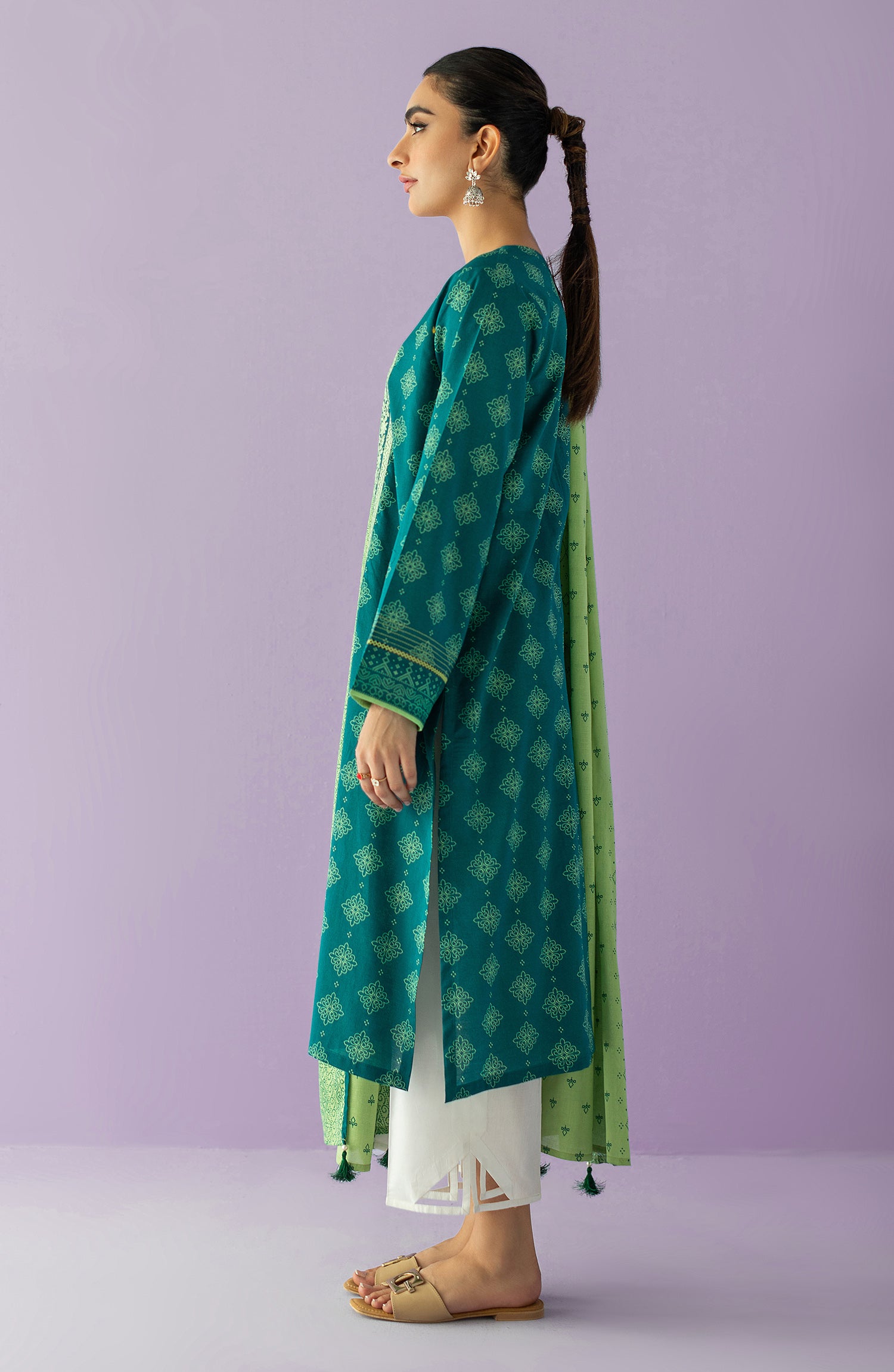 NRDS-23-007/S GREEN LAWN  READY TO WEAR SHIRT DUPATTA