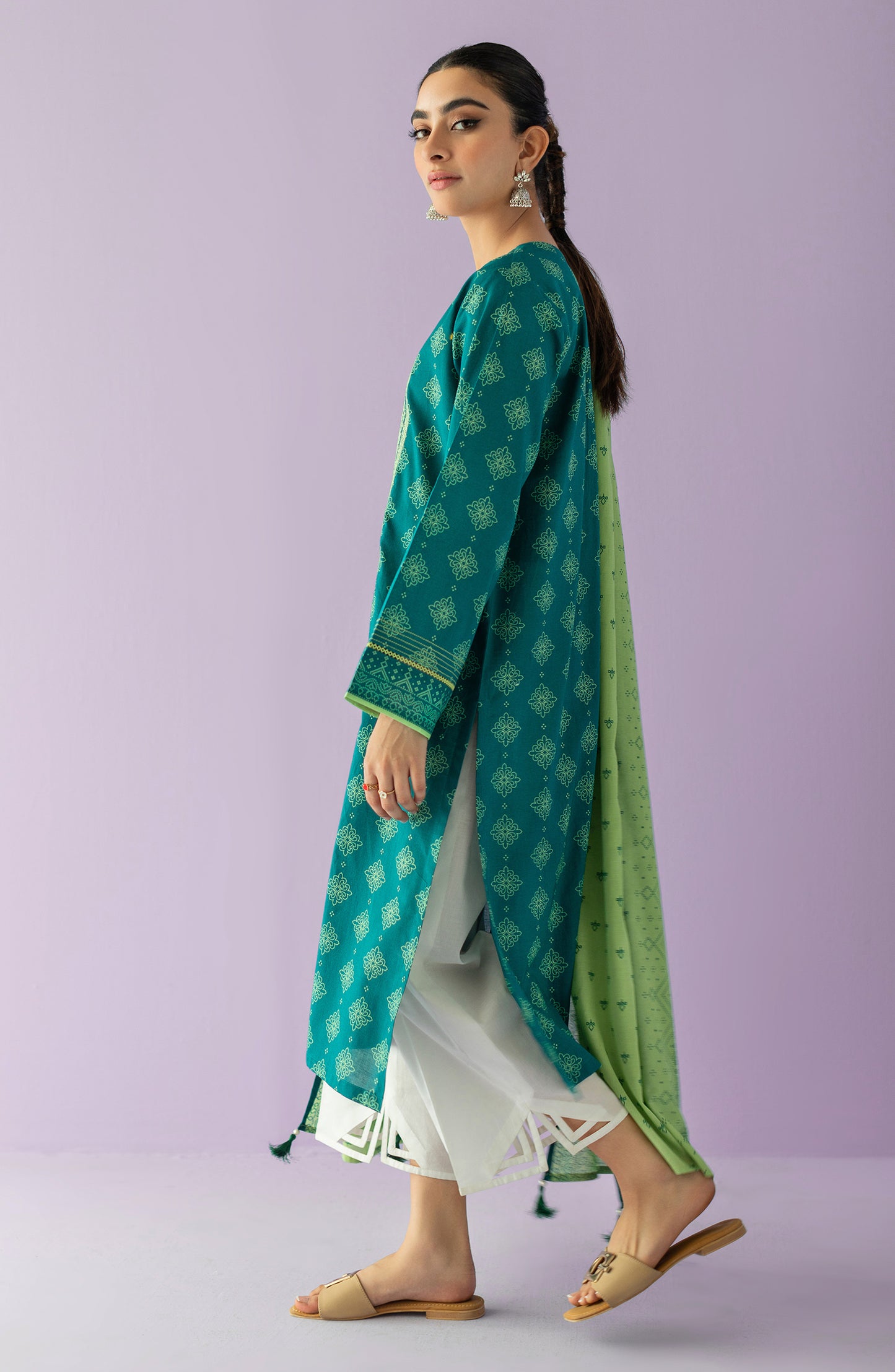 NRDS-23-007/S GREEN LAWN  READY TO WEAR SHIRT DUPATTA