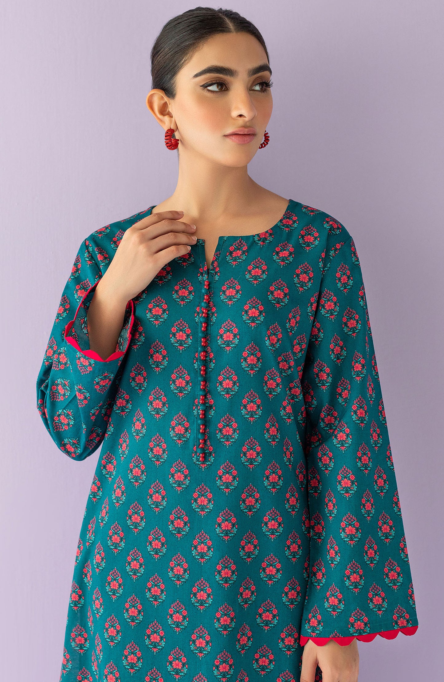 NRDS-23-023/U TEAL LAWN  UNSTITCHED SHIRT PANTS