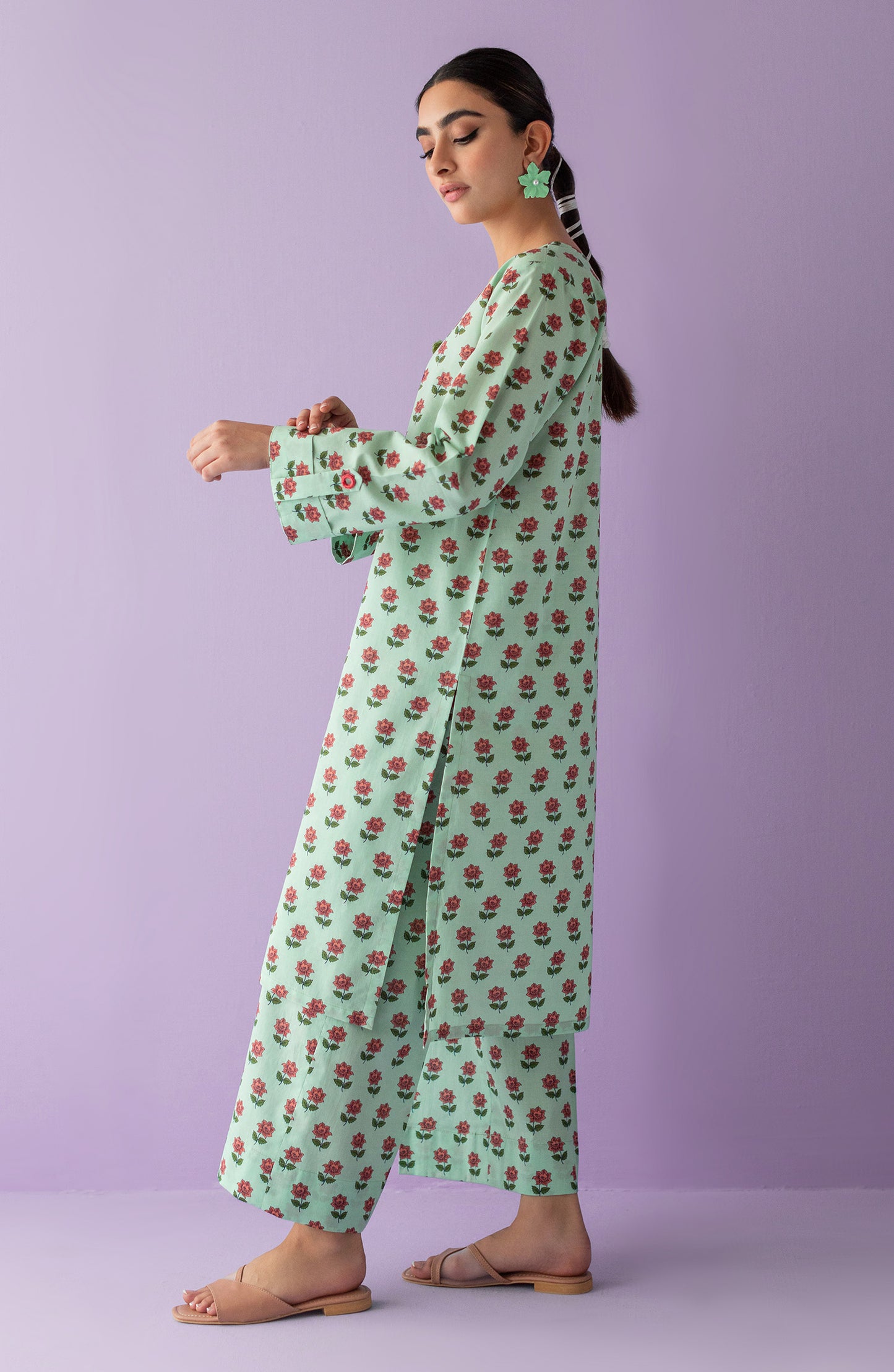 NRDS-23-026/U GREEN LAWN  UNSTITCHED SHIRT PANTS