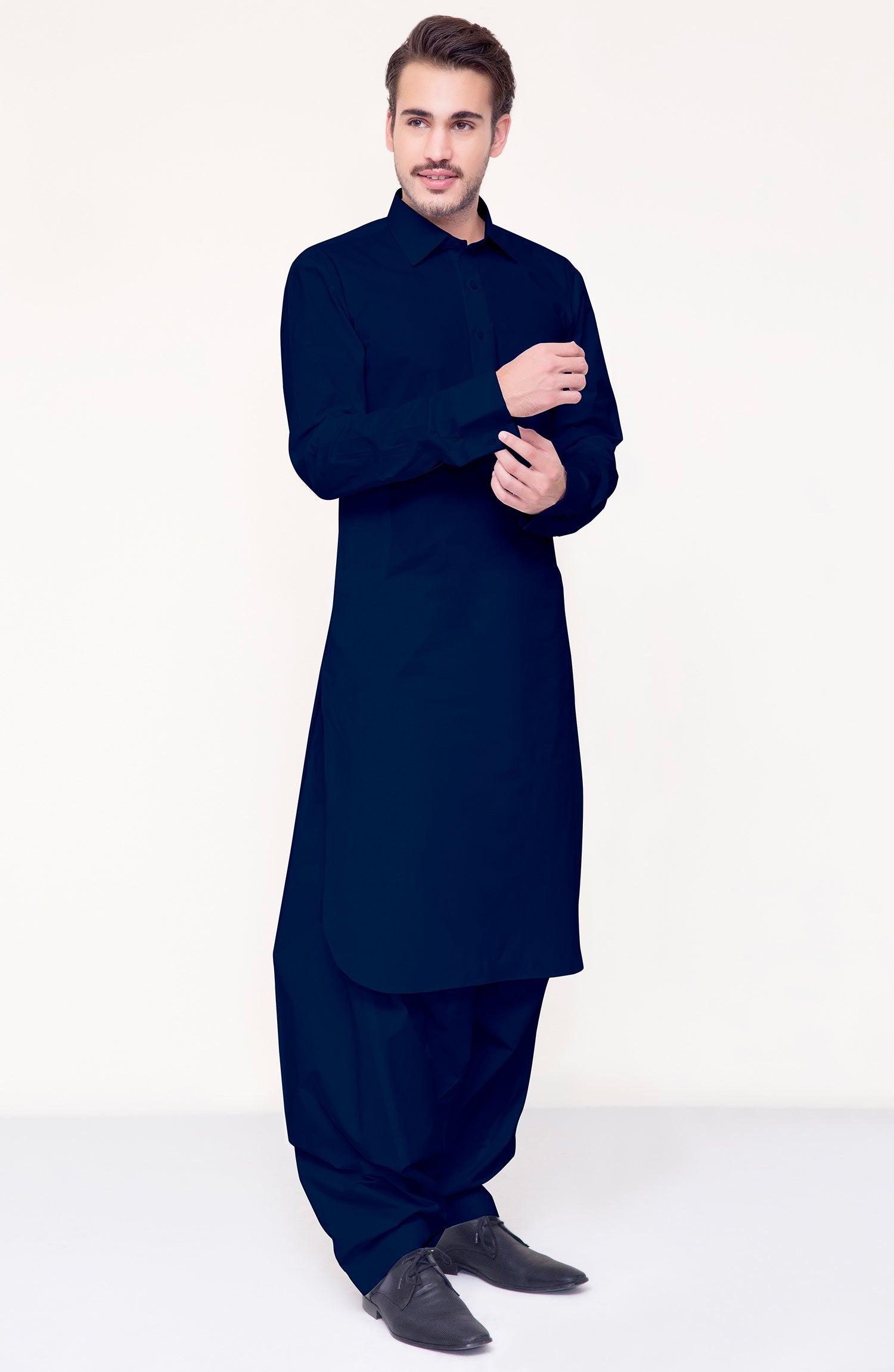 OMM-22-005/S NAVY PREMIUM COTTON  READY TO WEAR KAMEEZ SHALWAR