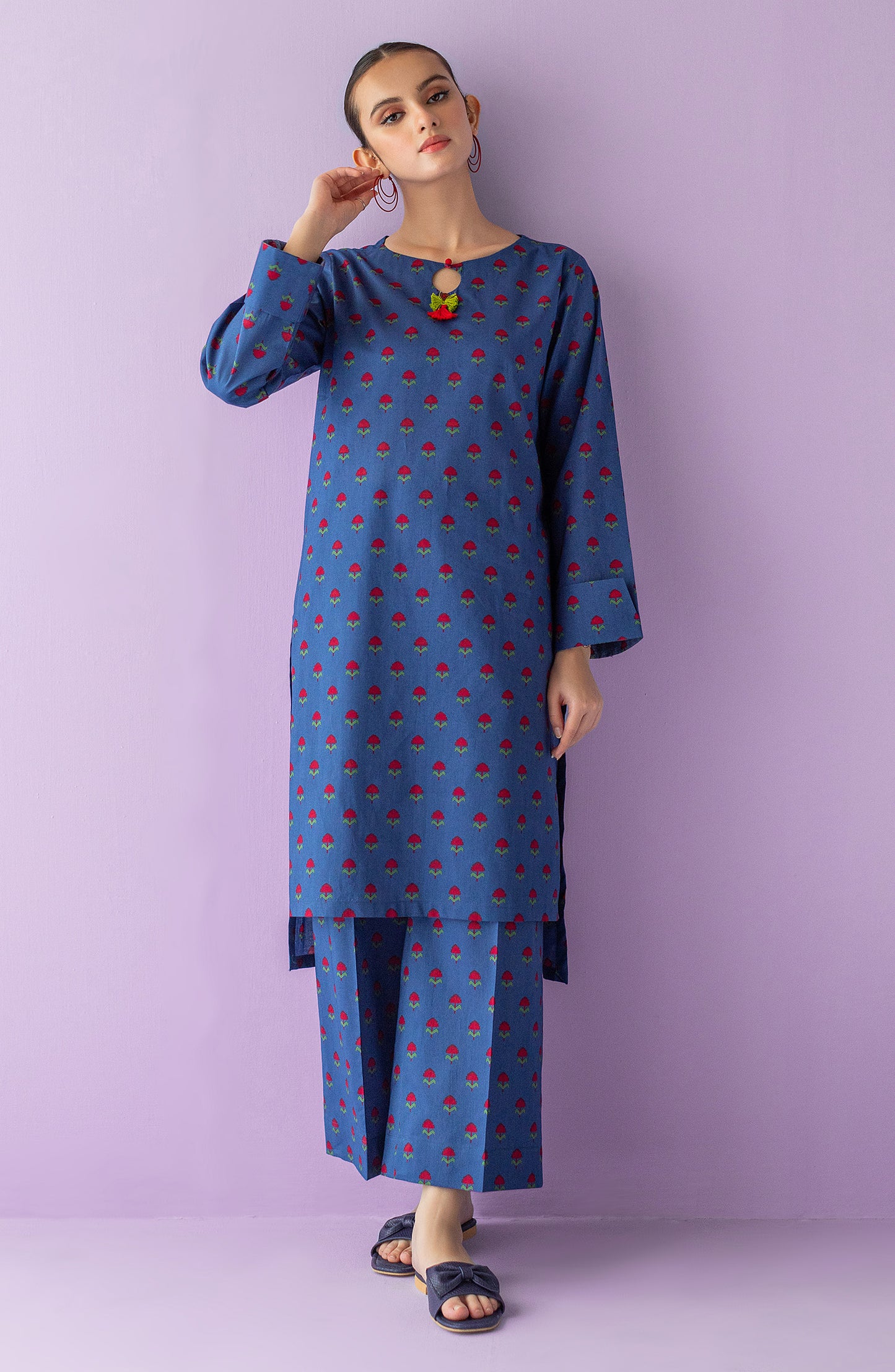 NRDS-23-025/U BLUE LAWN  UNSTITCHED SHIRT PANTS