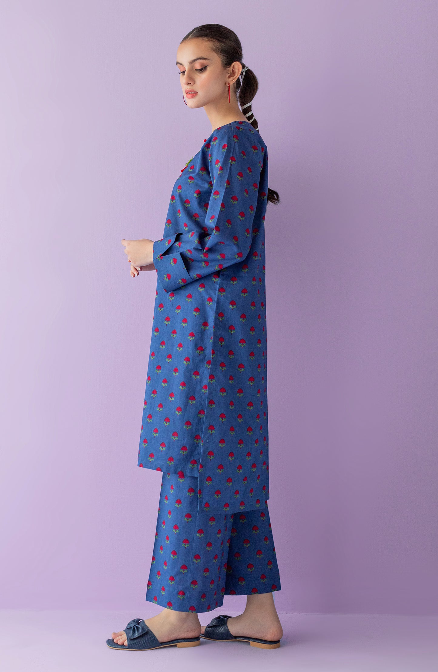 NRDS-23-025/U BLUE LAWN  UNSTITCHED SHIRT PANTS