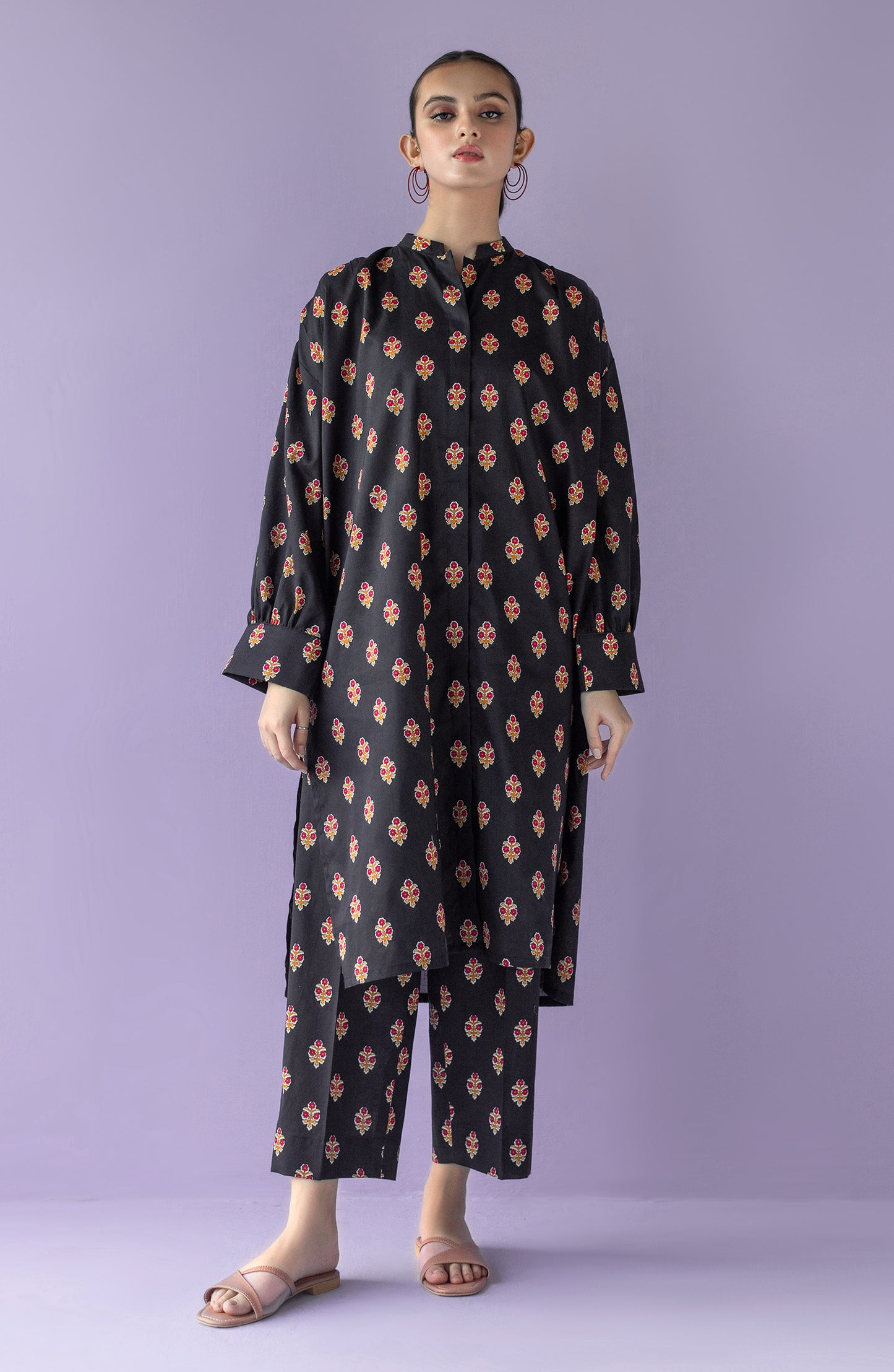 NRDS-23-028/S BLACK CAMBRIC  READY TO WEAR SHIRT PANTS