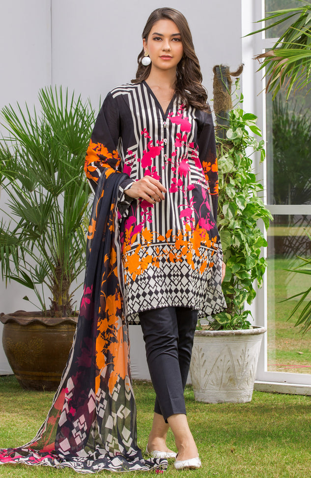 Unstitched 2 Piece Printed Lawn Shirt Dupatta