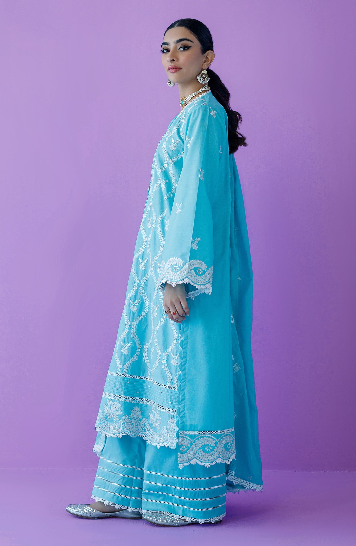 OTLF-23-011/U SKY BLUE LAWN  UNSTITCHED SHIRT DUPATTA PANTS