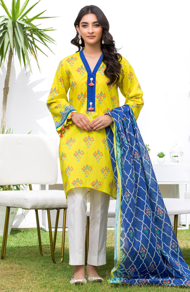 Unstitched 2 Piece Printed Lawn Shirt Dupatta