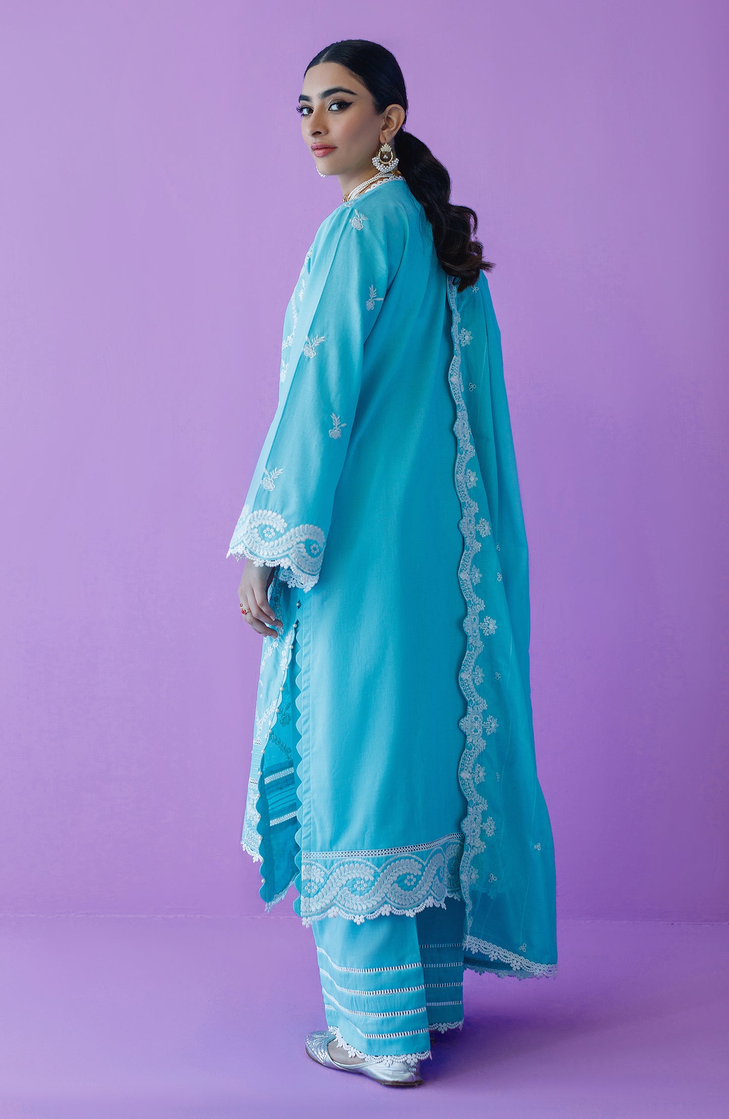 OTLF-23-011/U SKY BLUE LAWN  UNSTITCHED SHIRT DUPATTA PANTS