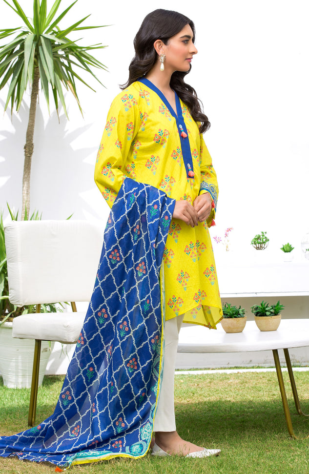 Unstitched 2 Piece Printed Lawn Shirt Dupatta