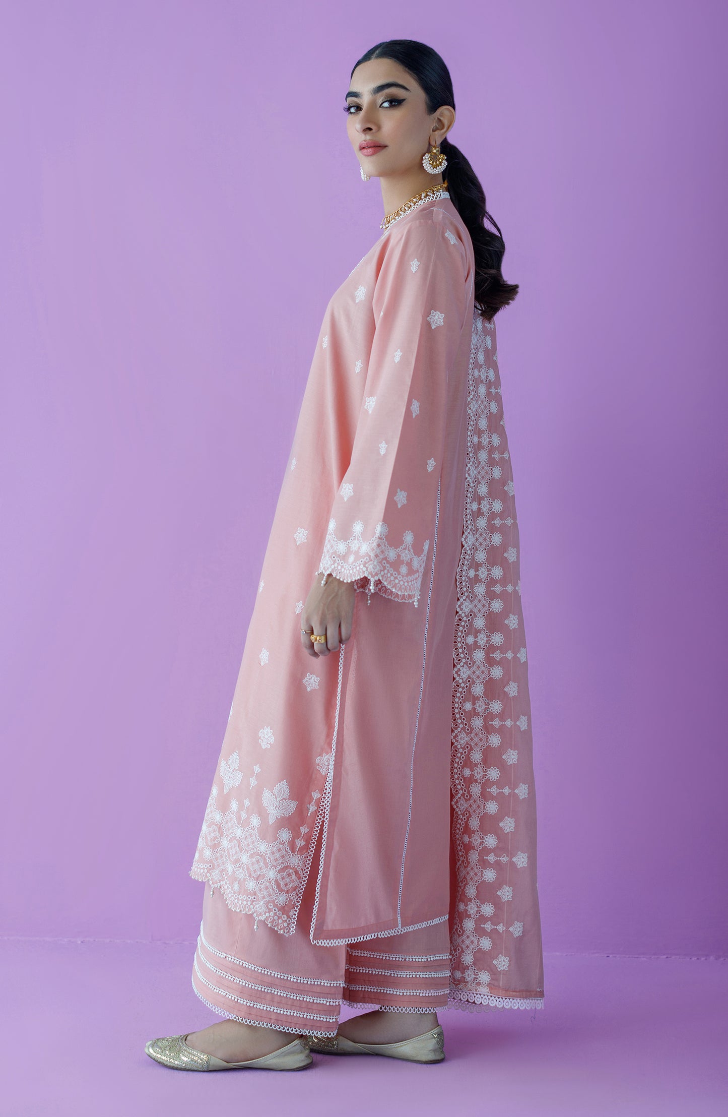 OTLF-23-012/U PEACH LAWN  UNSTITCHED SHIRT DUPATTA PANTS