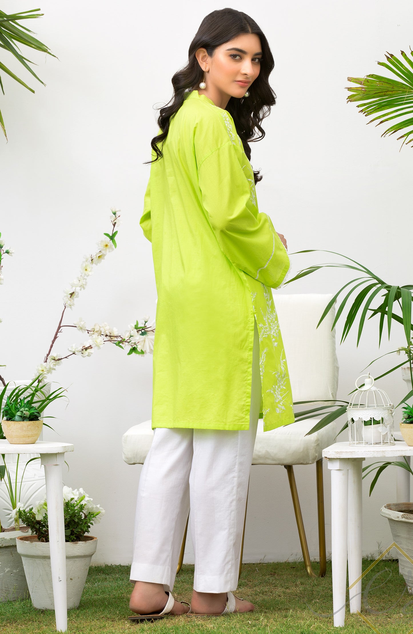 Stitched 1 Piece Embroidered Cambric Shirt