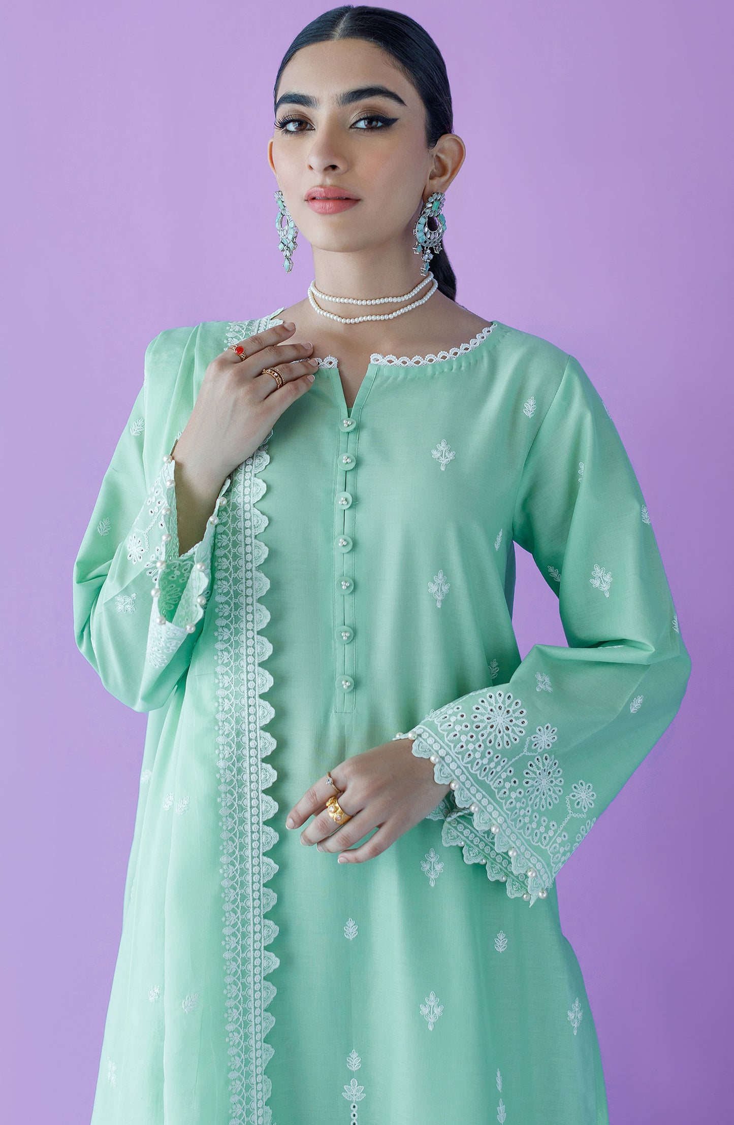 OTLF-23-017/U L.GREEN LAWN  UNSTITCHED SHIRT DUPATTA PANTS
