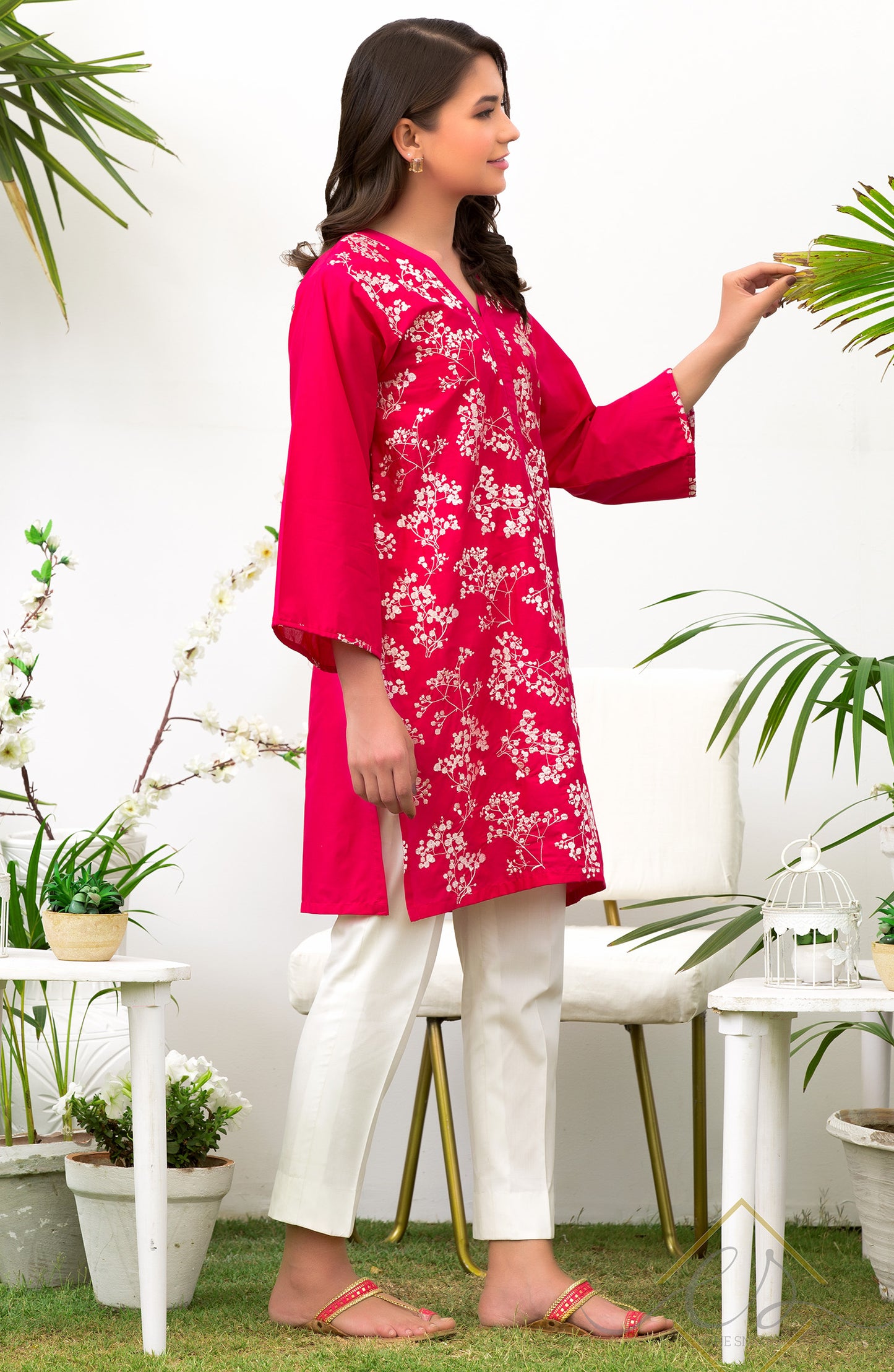 Stitched 1 Piece Embroidered Cambric  Shirt