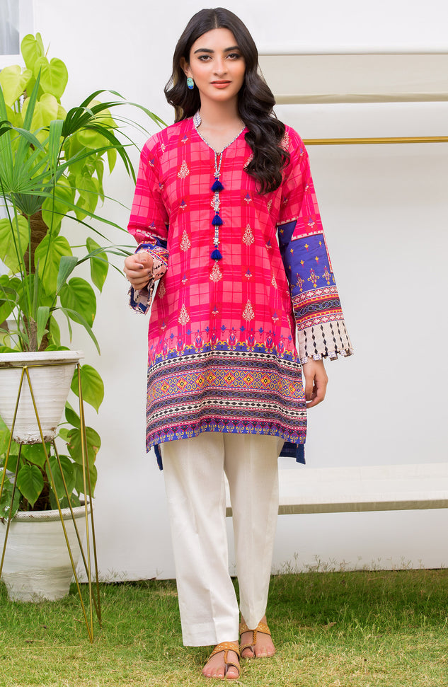 Unstitched 1 Piece Printed Lawn Shirt