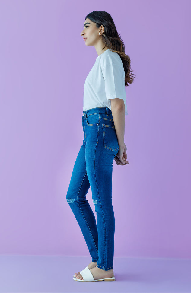 NW-J-SF-22-002 D.BLUE DENIM SCJEANS WESTERN JEANS