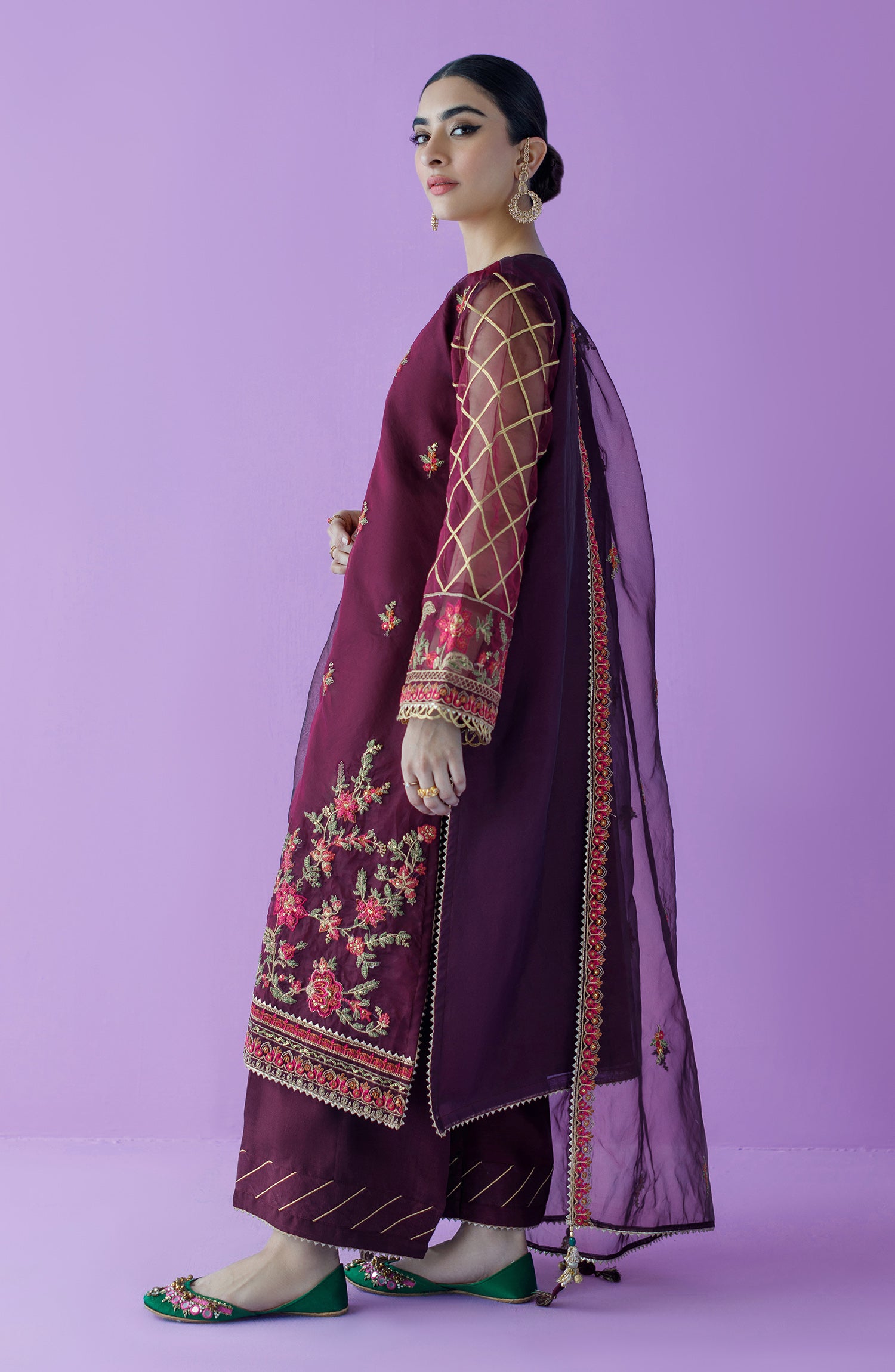 OTLF-23-031 MAGENTA COTTON  UNSTITCHED SHIRT DUPATTA PANTS