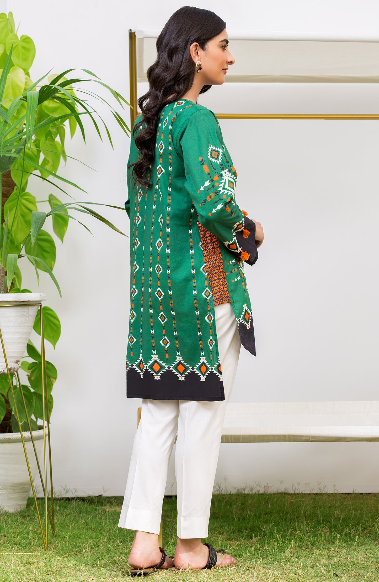 Stitched 1 Piece Printed Cambric Shirt