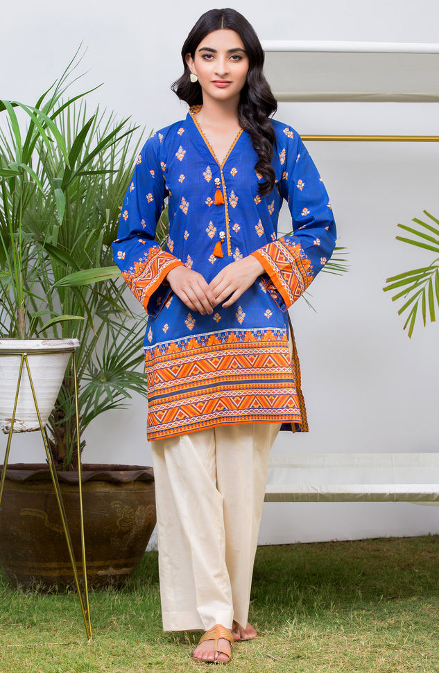 Unstitched 1 Piece Printed Lawn Shirt