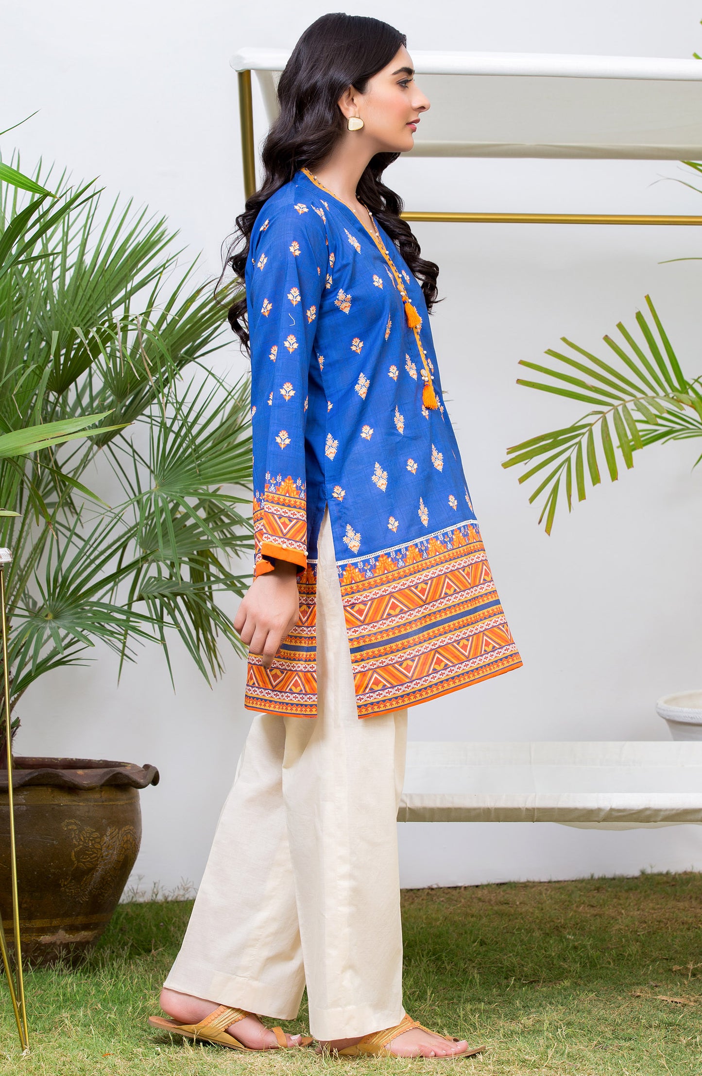 Unstitched 1 Piece Printed Lawn Shirt
