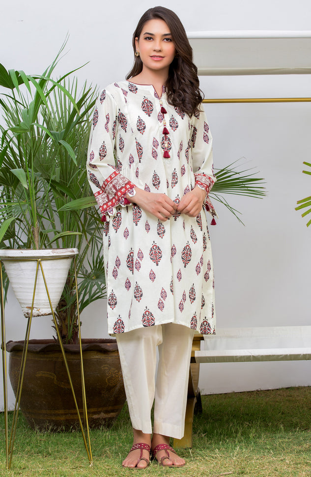 Unstitched 1 Piece Printed Lawn Shirt