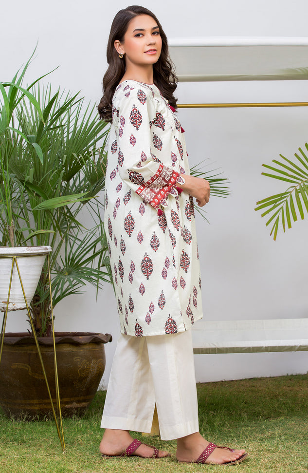 Unstitched 1 Piece Printed Lawn Shirt