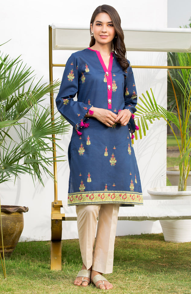 Unstitched 1 Piece Printed Lawn Shirt