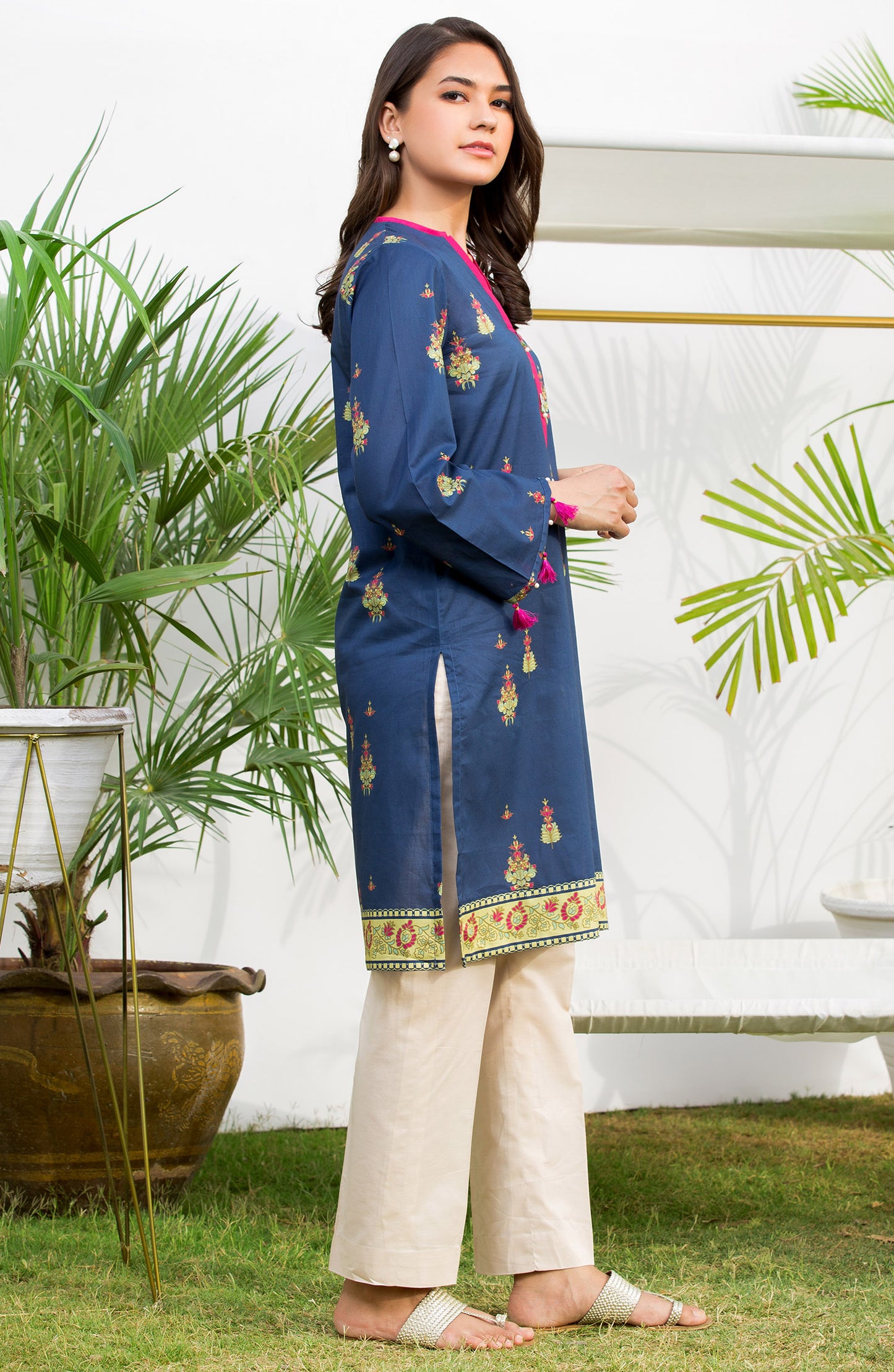 Unstitched 1 Piece Printed Lawn Shirt