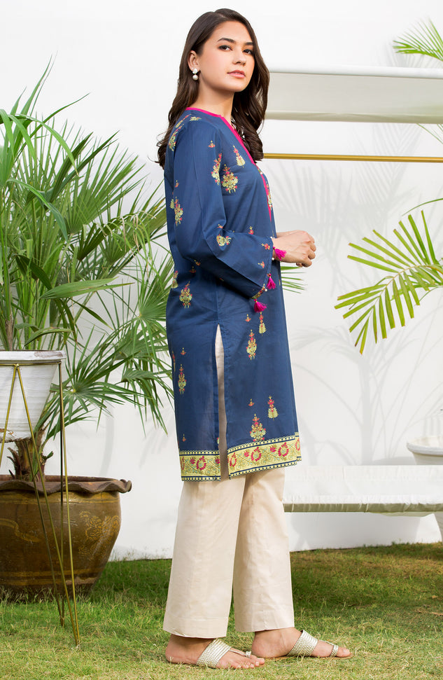 Unstitched 1 Piece Printed Lawn Shirt