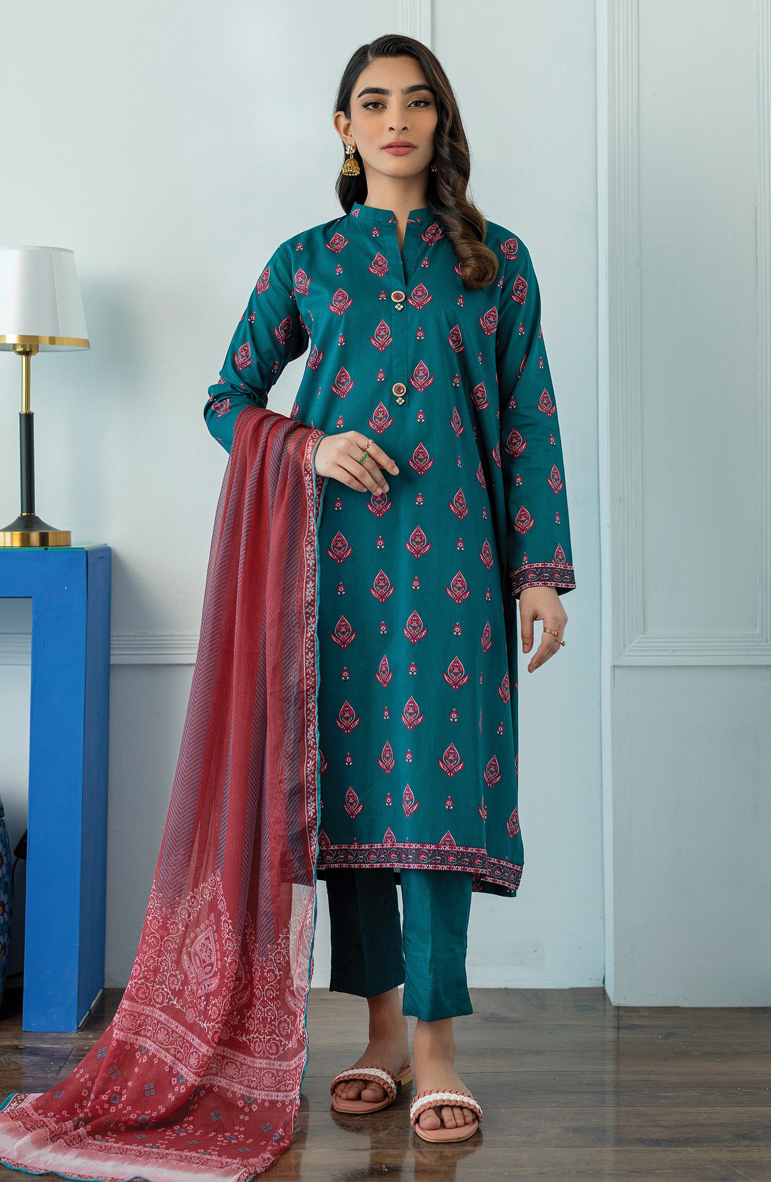 Orient Unstitched 3 Piece Printed Lawn Shirt , Lawn Pant And Chiffon ...