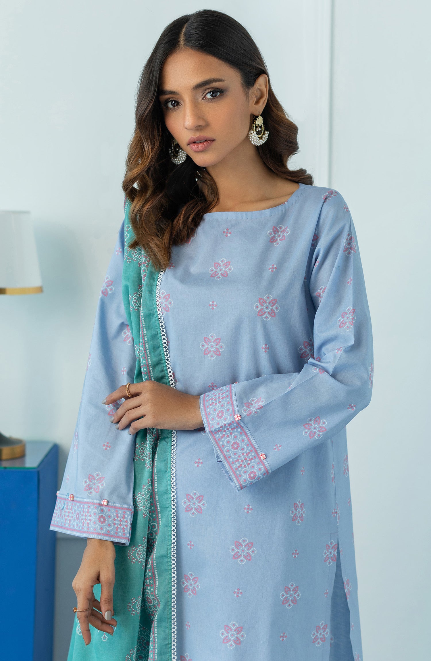 OTL-23-006/U LILAC LAWN  UNSTITCHED SHIRT DUPATTA PANTS