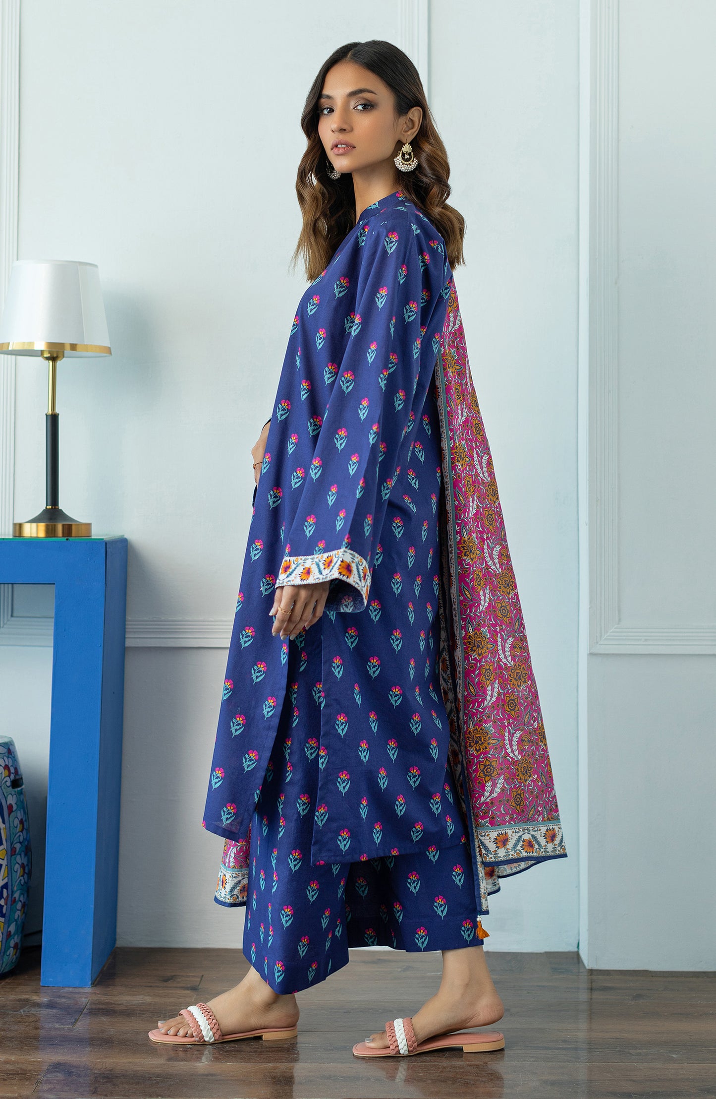 OTL-23-088/S BLUE LAWN  READY TO WEAR SHIRT DUPATTA PANTS