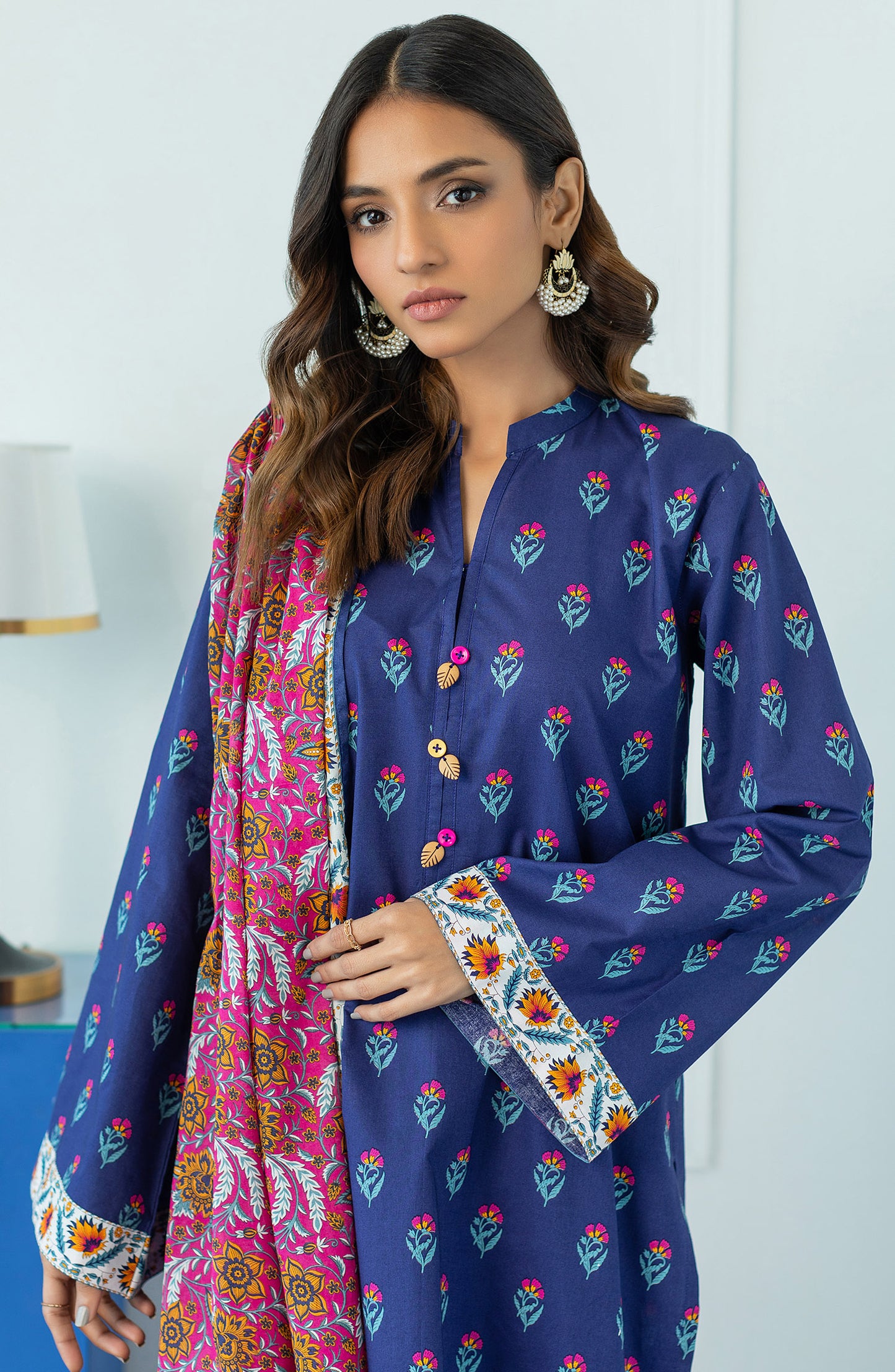 OTL-23-088/S BLUE LAWN  READY TO WEAR SHIRT DUPATTA PANTS