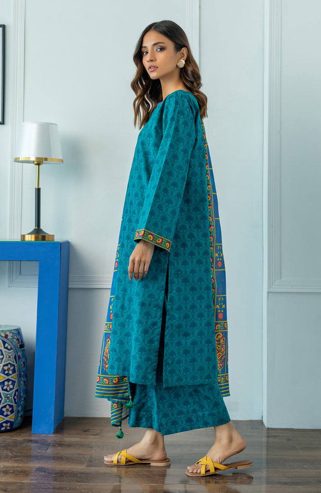 OTL-23-054/S TEAL LAWN  READY TO WEAR SHIRT DUPATTA PANTS