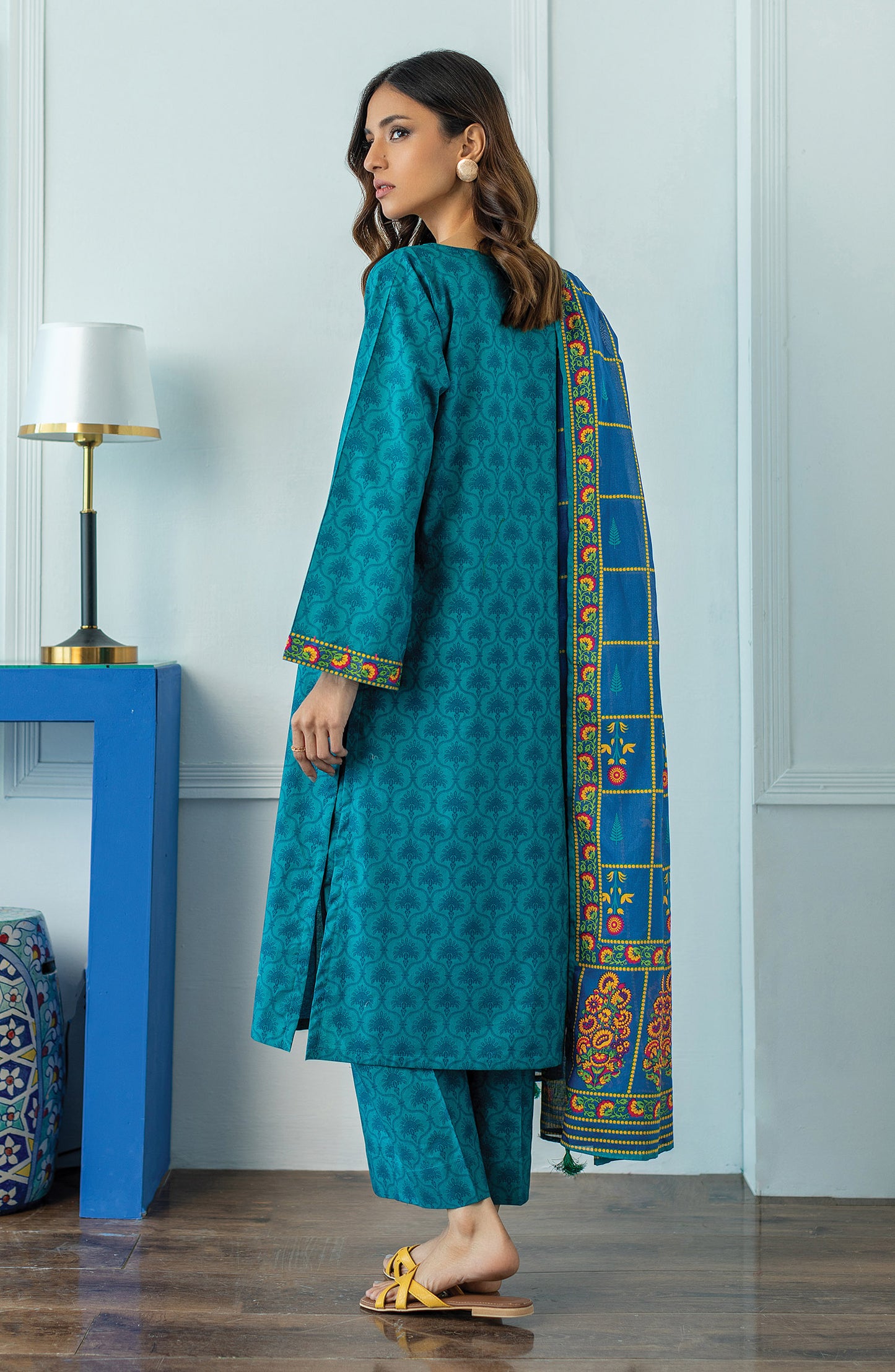 OTL-23-054/S TEAL LAWN  READY TO WEAR SHIRT DUPATTA PANTS