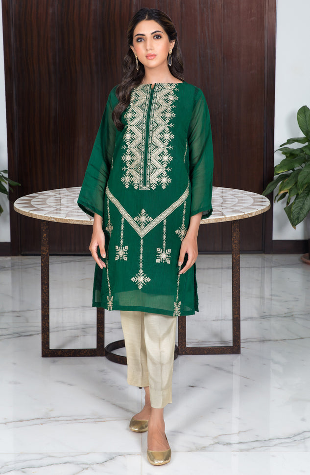 Stitched 1 Piece Embroidered Cotton Shirt
